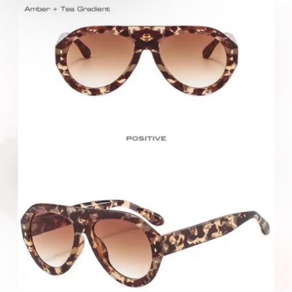 NWOT Tortoiseshell Aviator Sunglasses in Crazy Tort - Picture 2 of 7